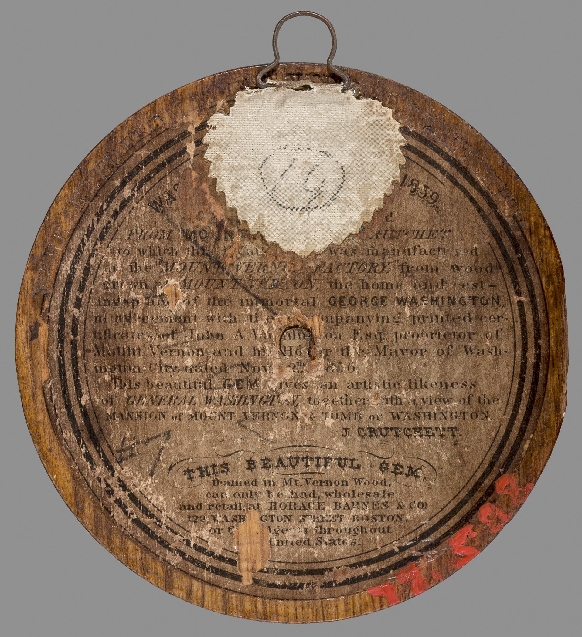 1977.0586 B Print mounted on wood, view 2, reverse
