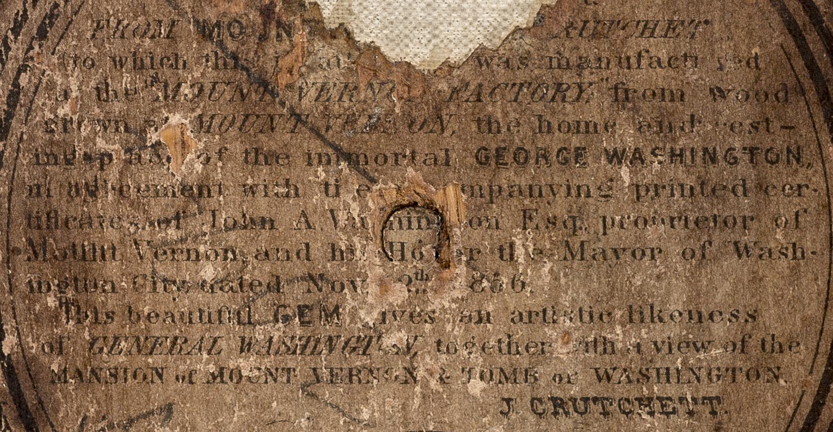 1977.0586 B Print mounted on wood, detail 2, reverse