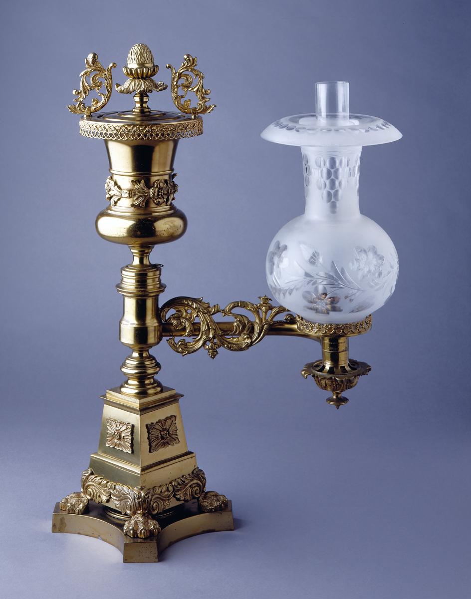 1978.0002.001, .002 A, B Lamp and Globe
