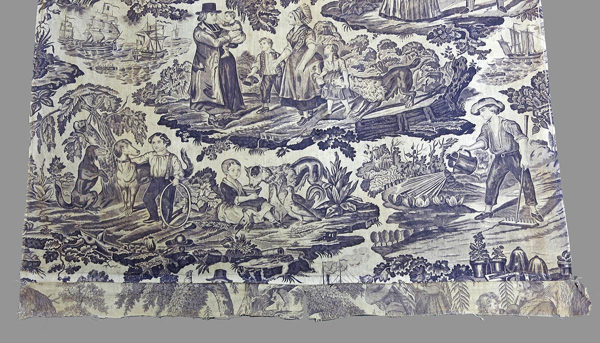 1978.0010 A textile, printed detail 2