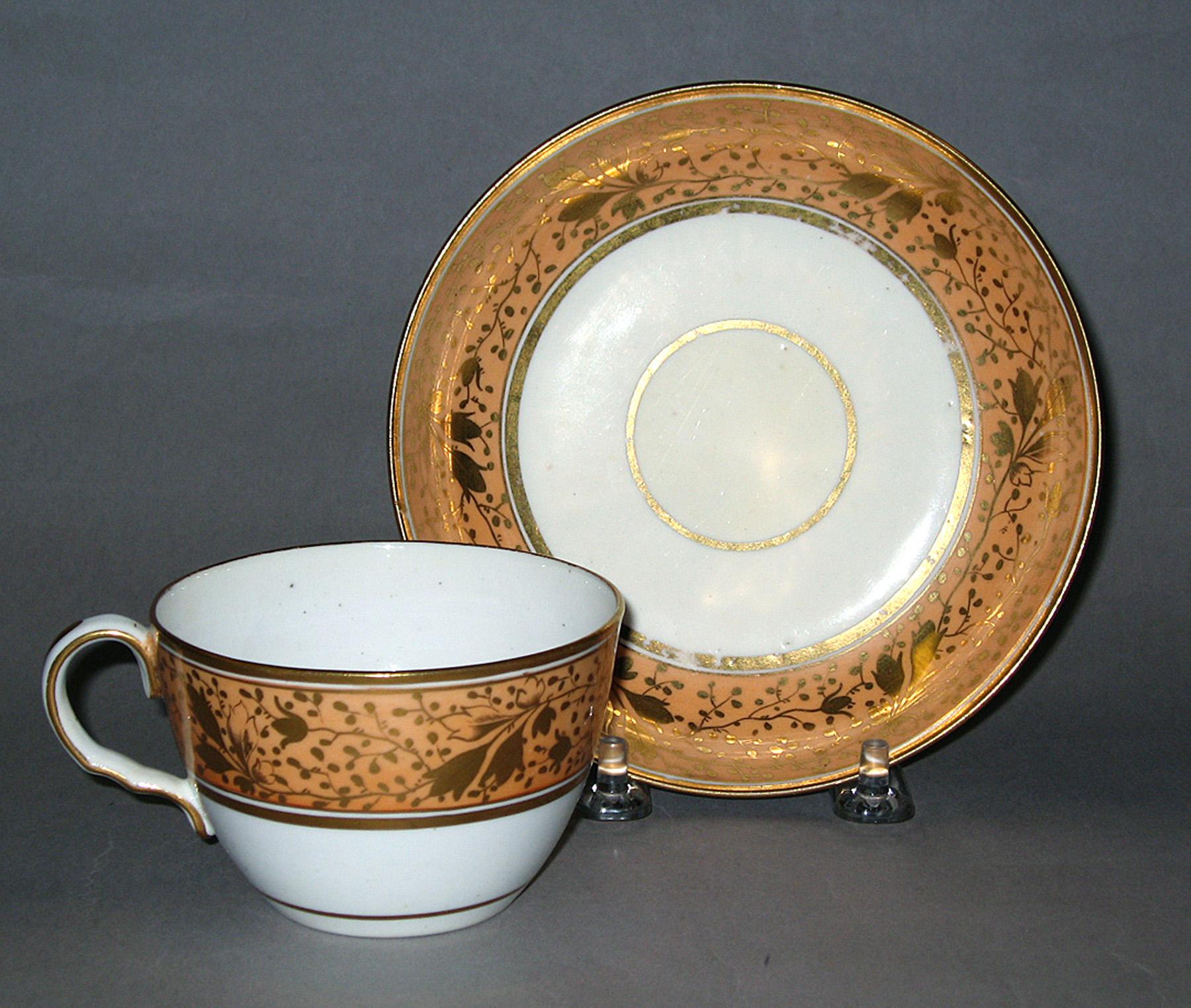 1978.0016.007 A, B Bone-china teacup and saucer