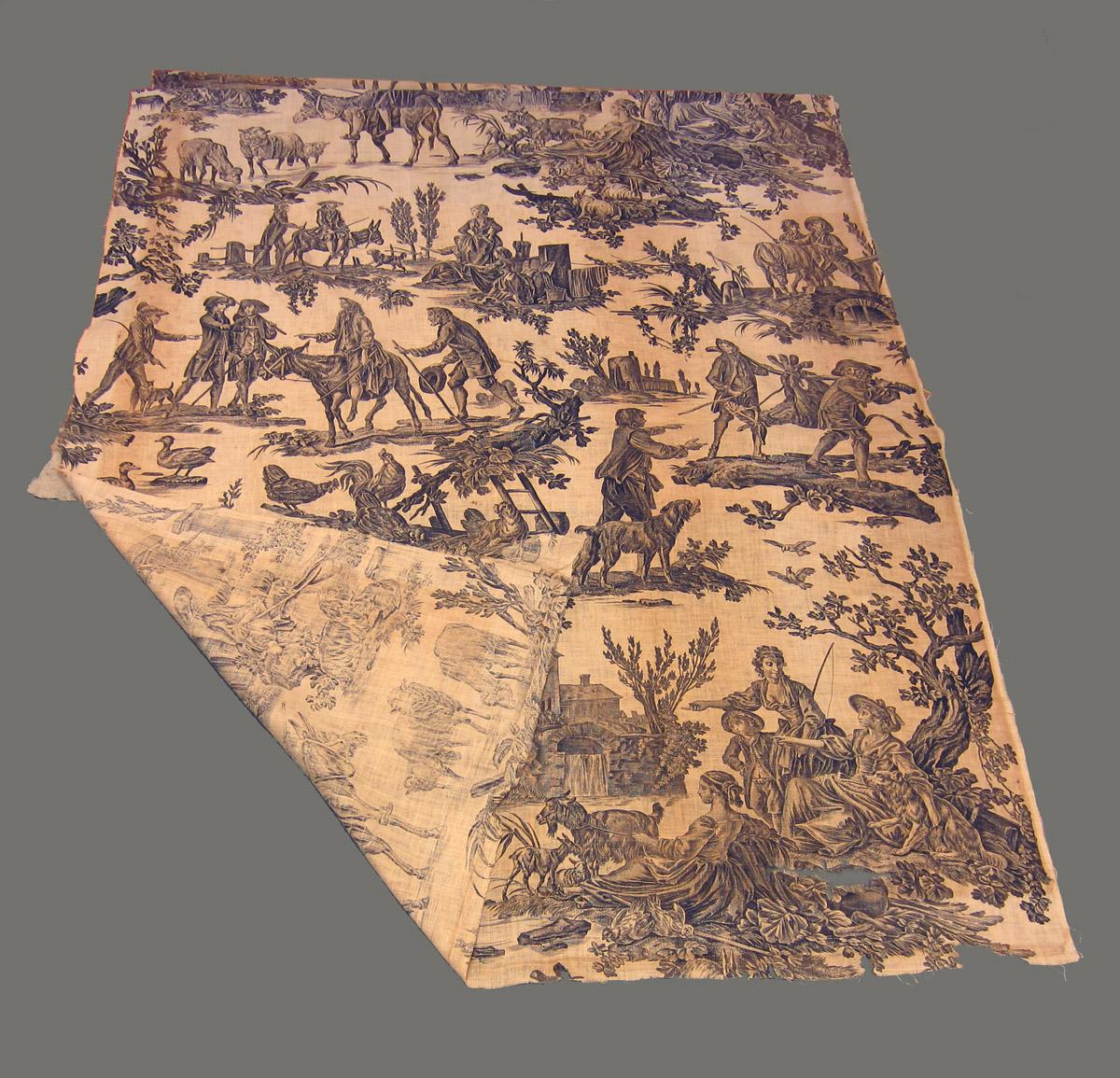 1957.1330.003 textile, printed partial folded corner