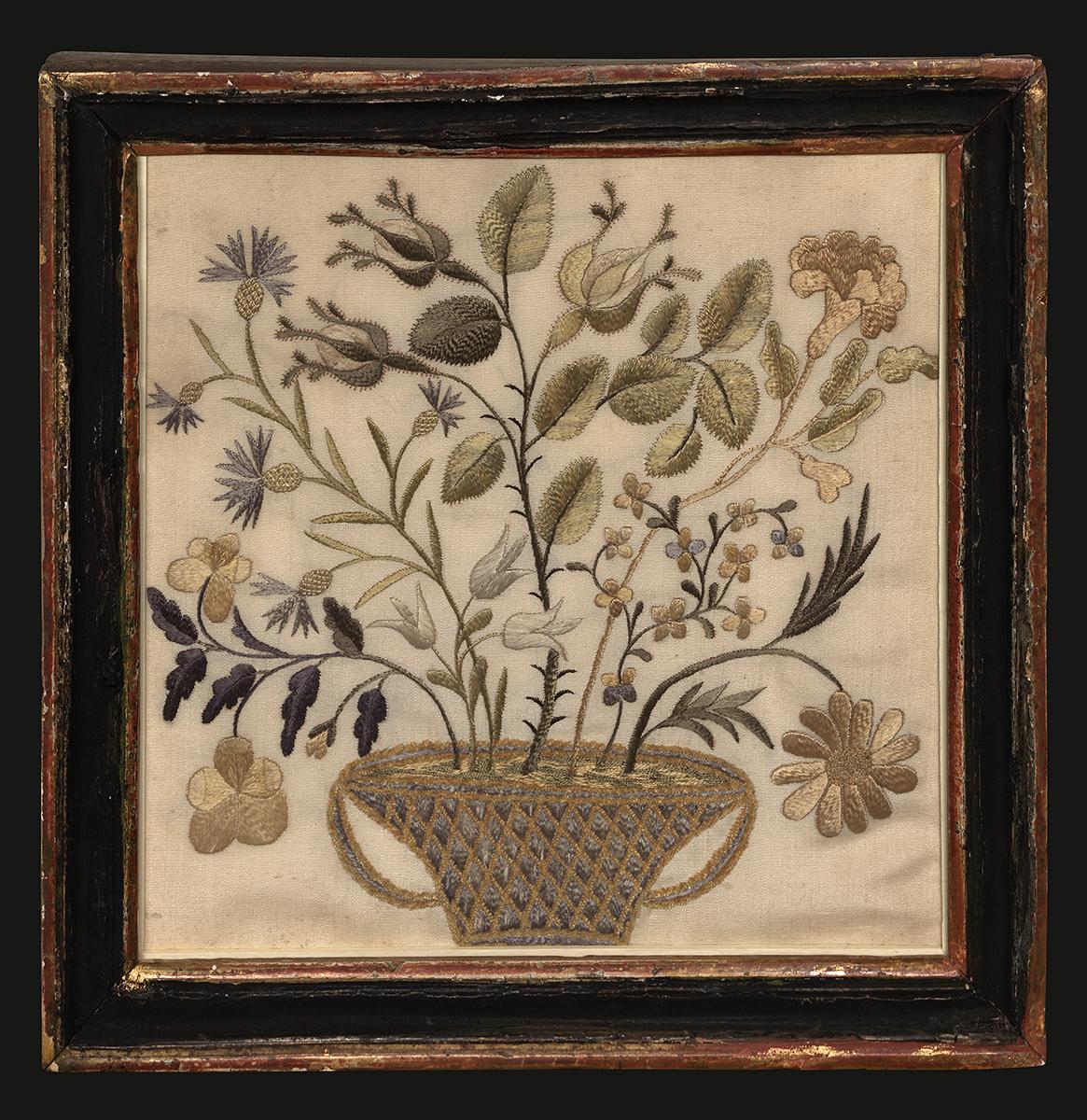 1978.0093 A, B Needlework Picture and Frame