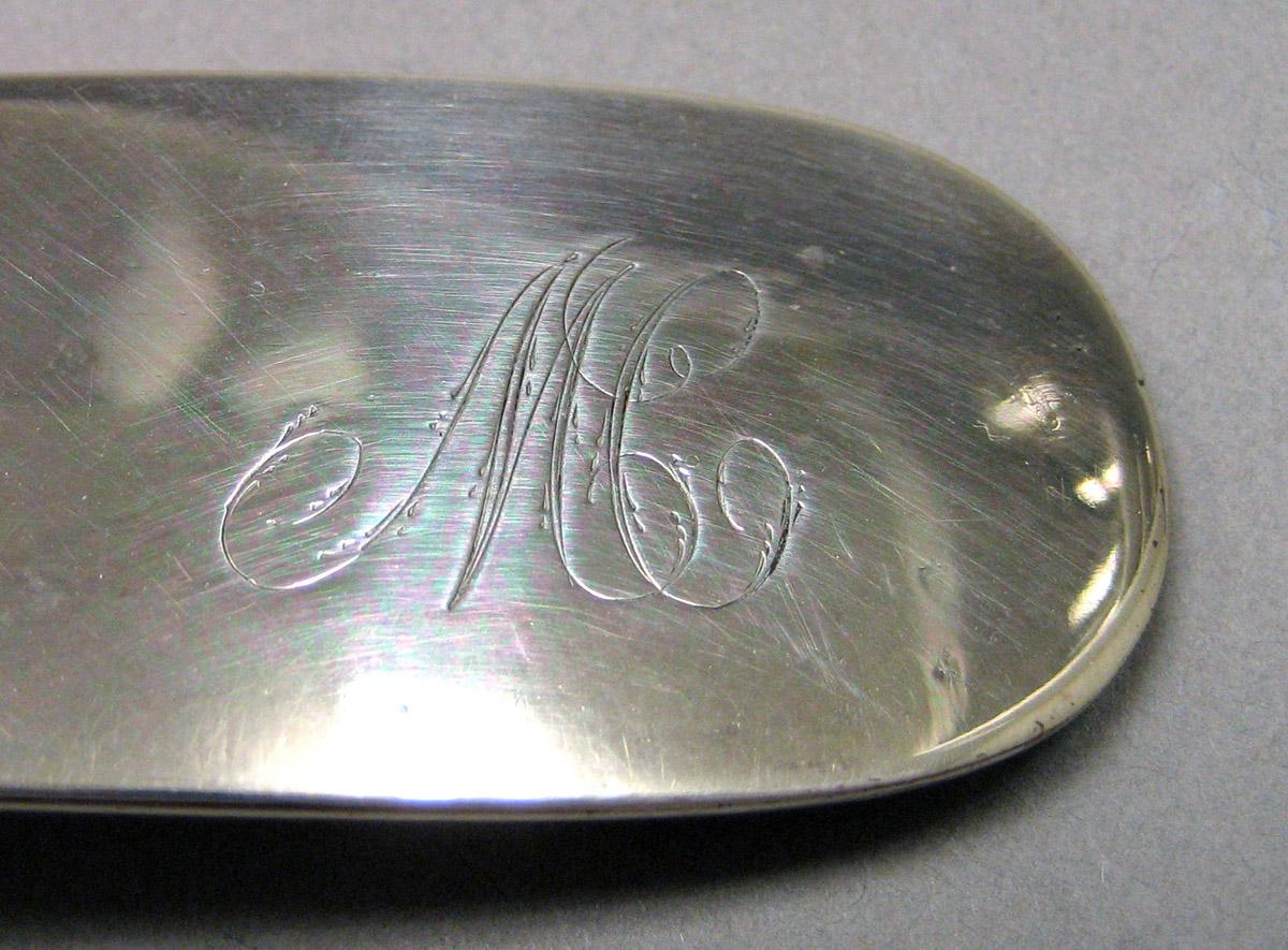 1978.0145 Silver Ladle engraving