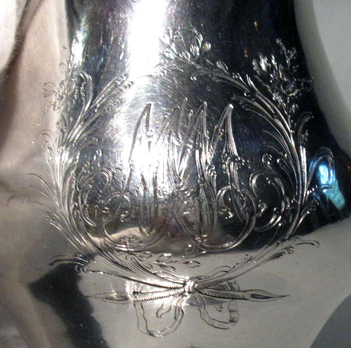1978.0154 Silver Pitcher or Cream or milk pot engraving