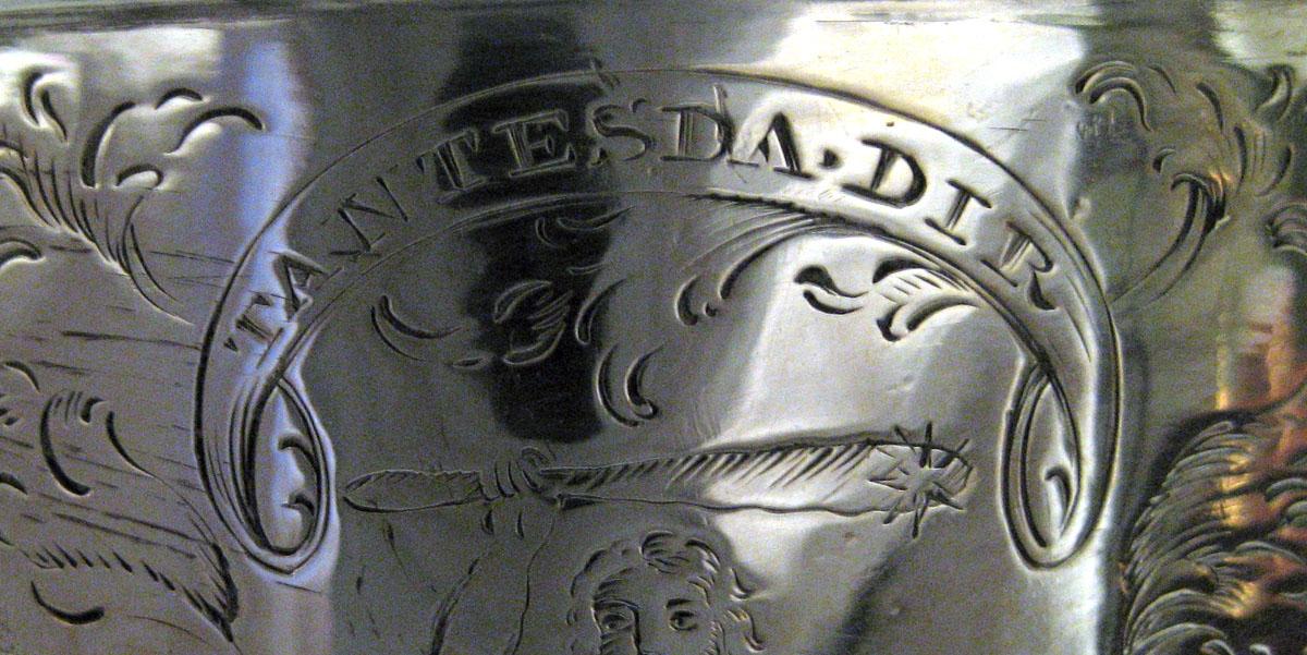 1978.0157 Silver Tankard detail inscription