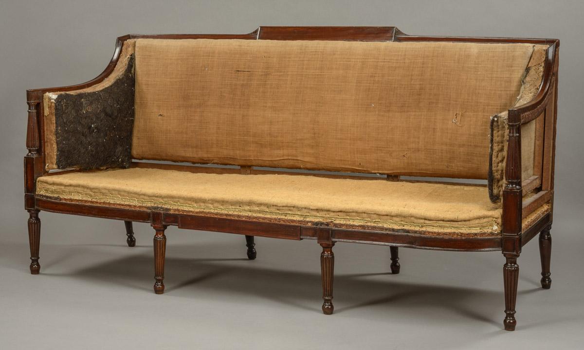 1978.0159 Sofa, view 1, after conservation treatment