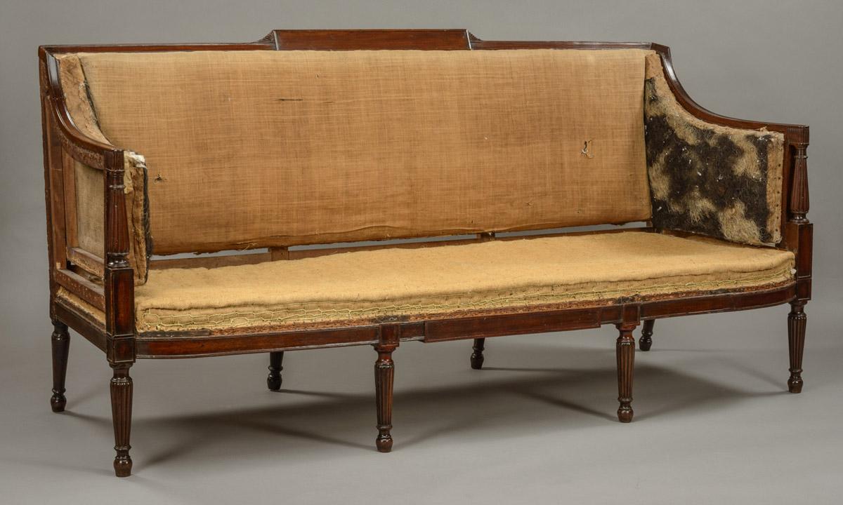 1978.0159 Sofa, view 2, after conservation treatment
