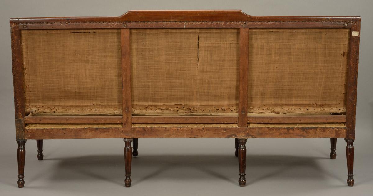 1978.0159 Sofa, view 4, after conservation treatment