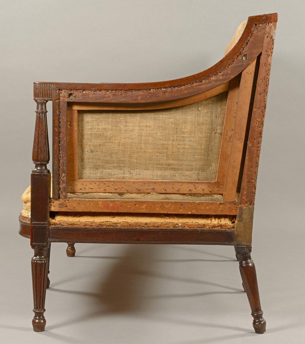 1978.0159 Sofa, view 5, after conservation treatment