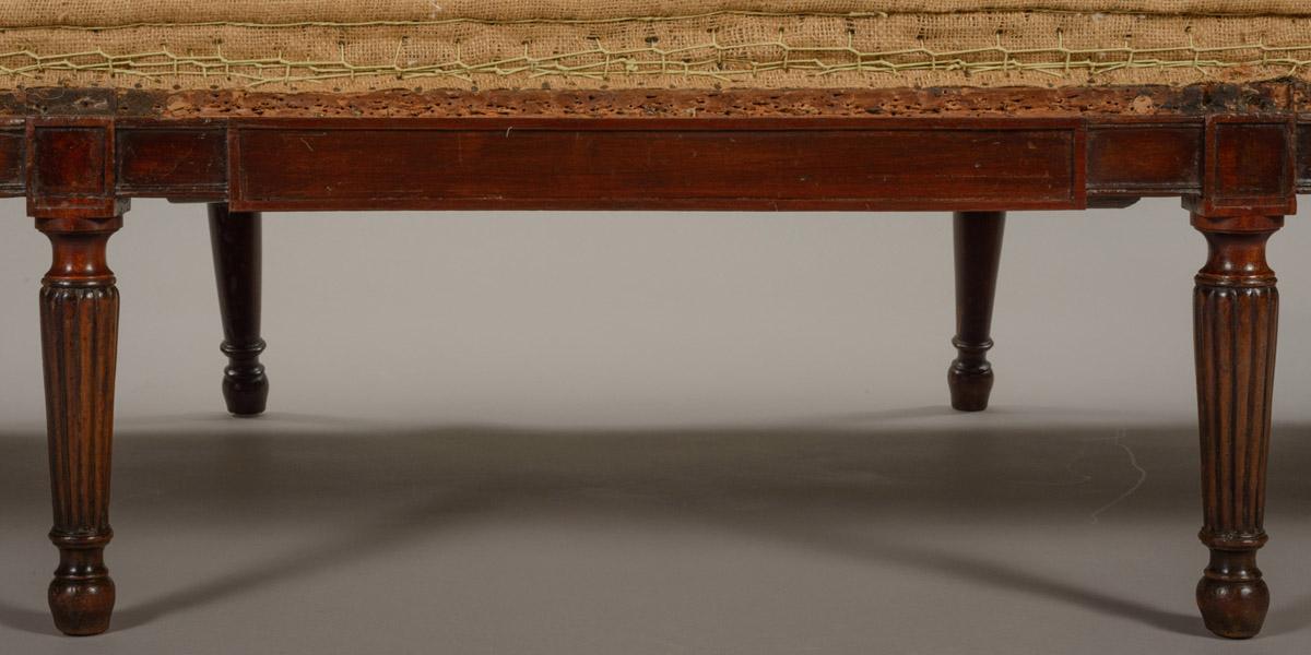 1978.0159 Sofa, detail 1, after conservation treatment