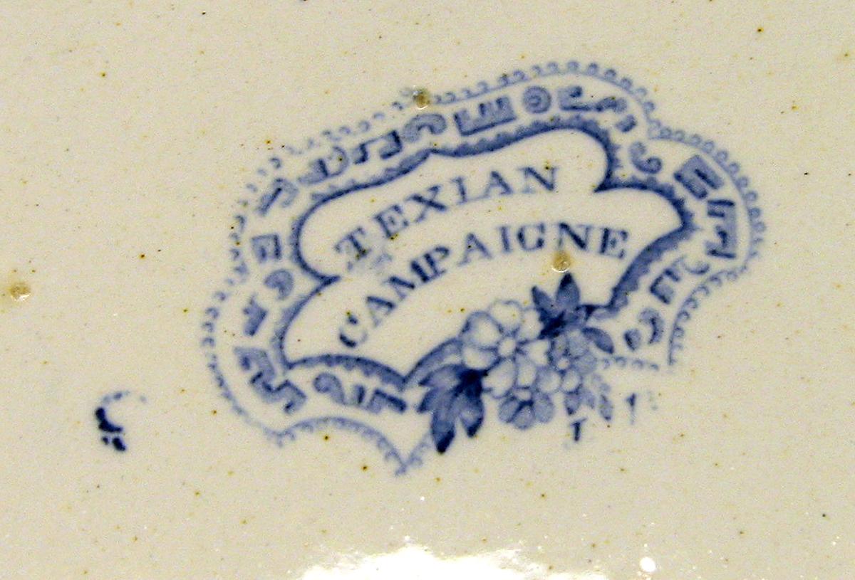 1978.0173.001 A, B Texian vegetable dish mark