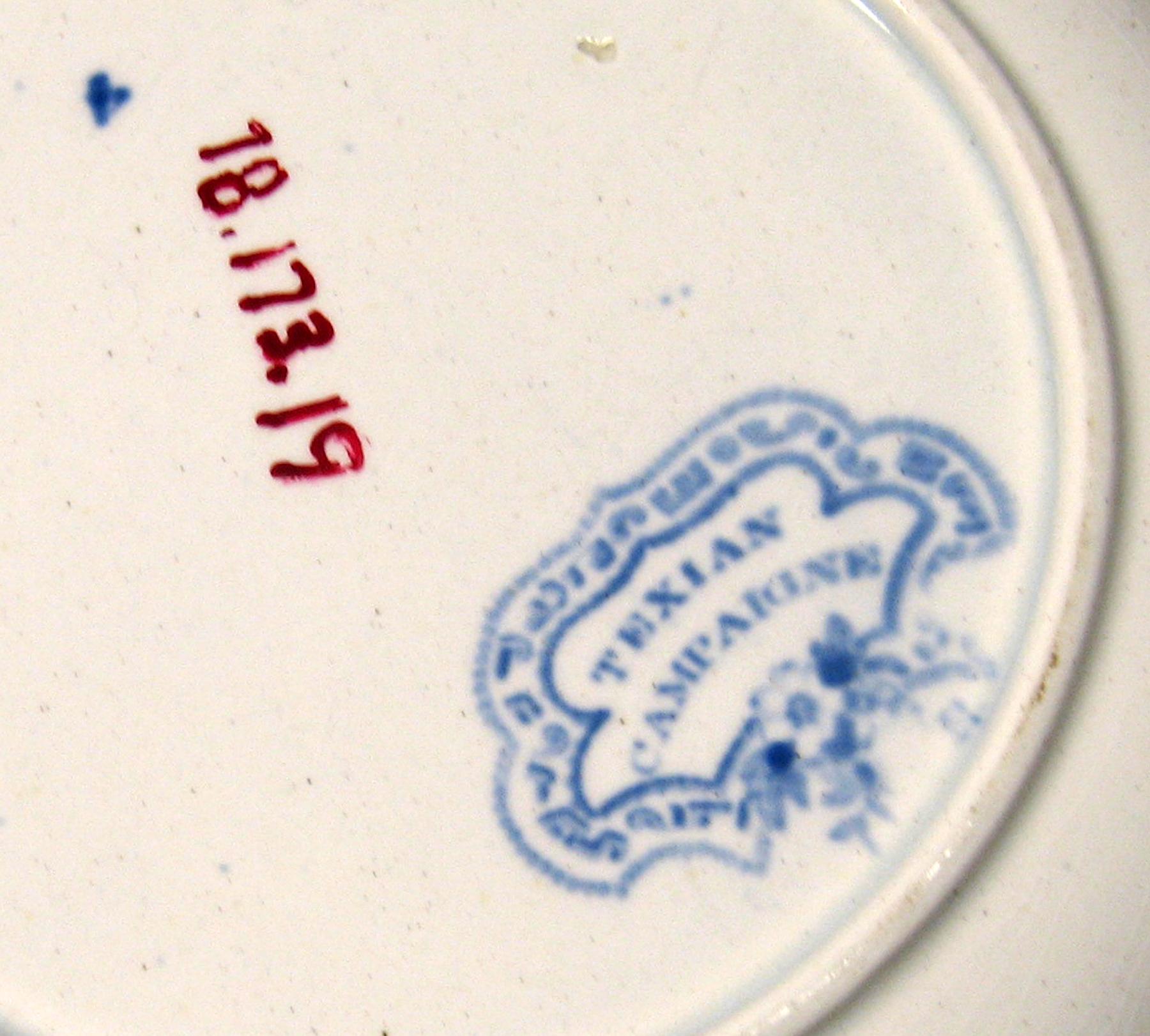 1978.0173.019 Texian soup plate mark