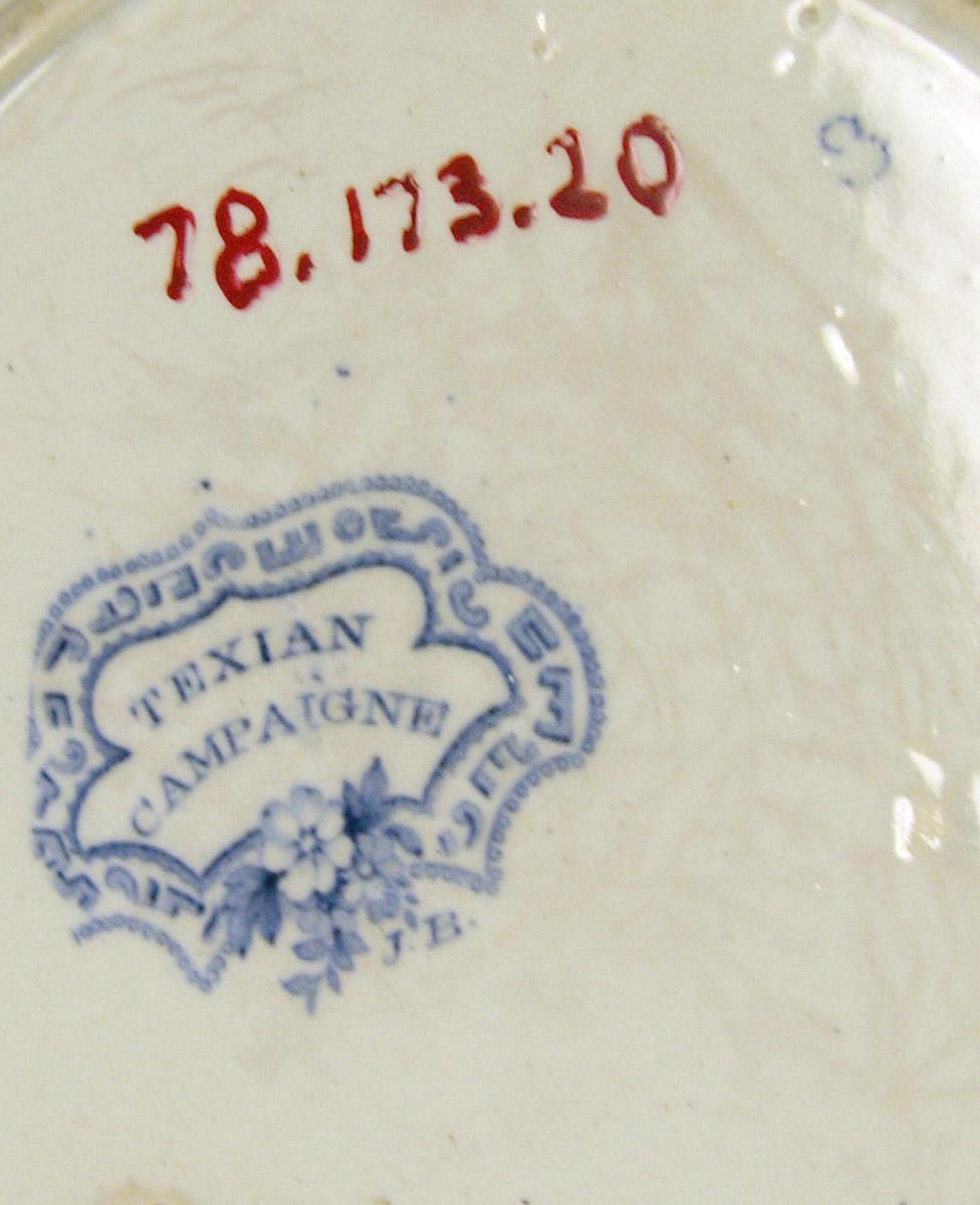 1978.0173.020 Texian soup plate mark