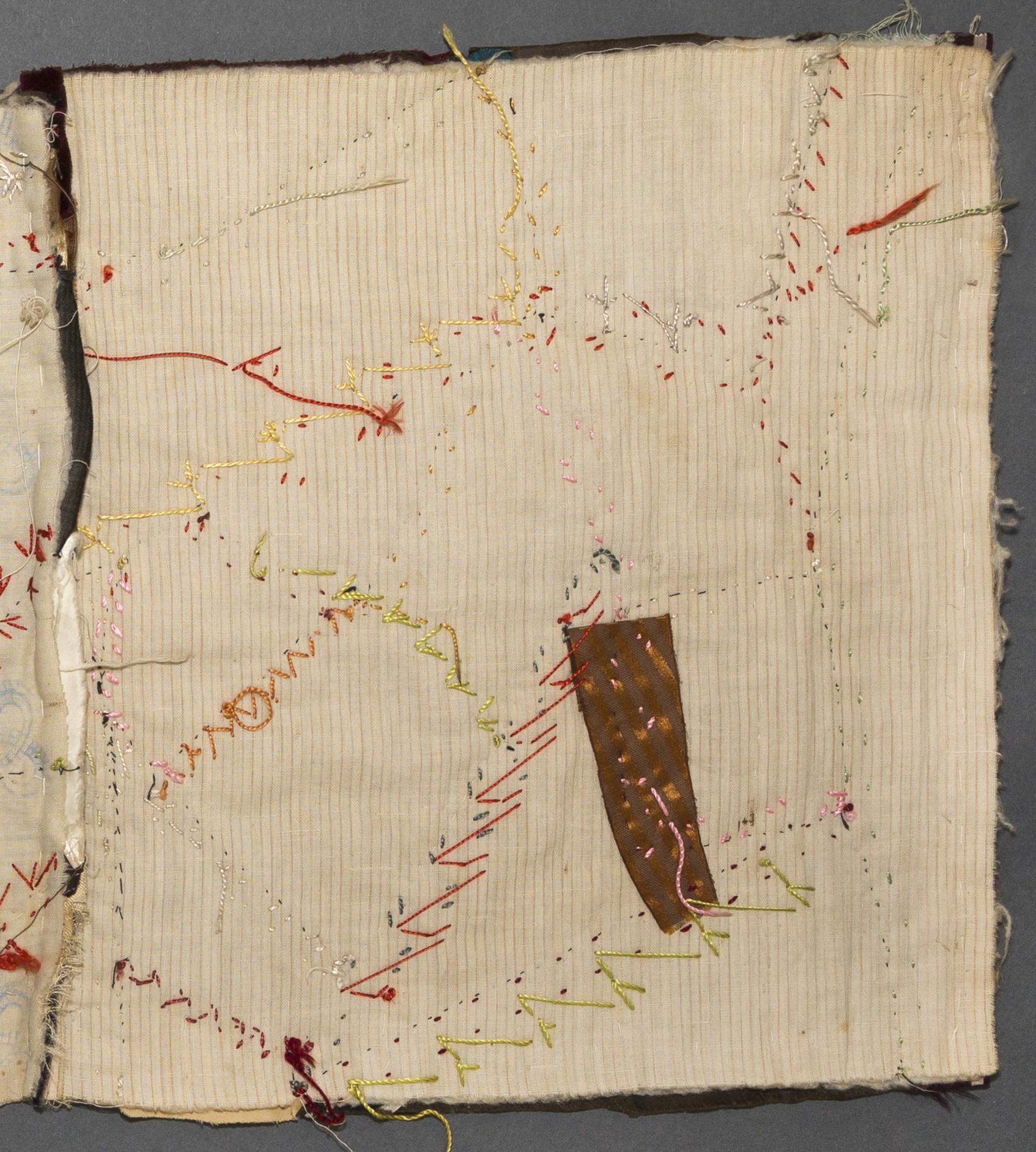 1979.0033 Quilt fragment, reverse, detail 1
