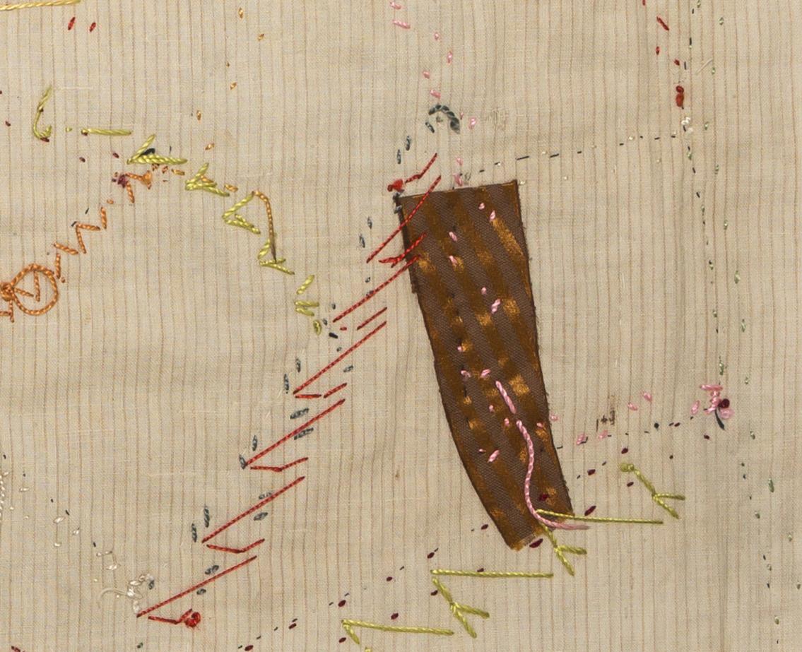 1979.0033 Quilt fragment, reverse, detail 4