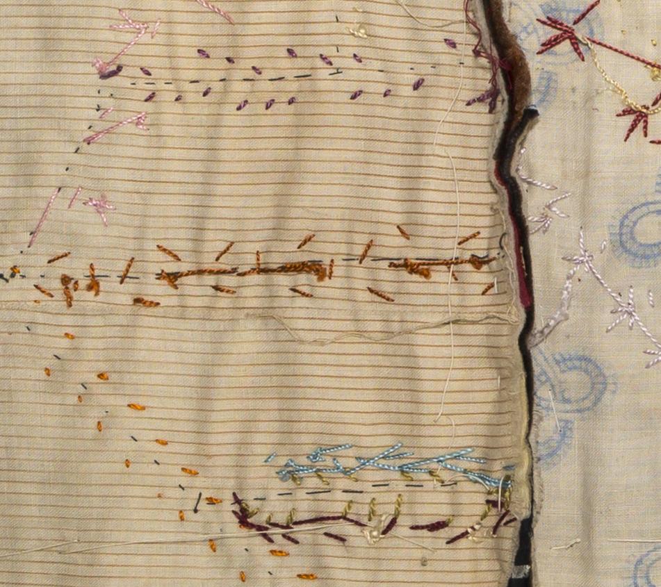 1979.0033 Quilt fragment, reverse, detail 6