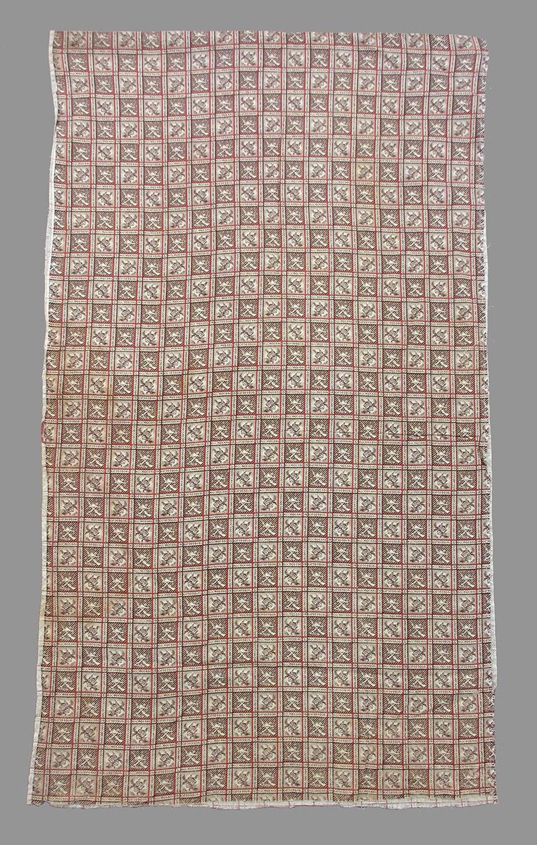 1979.0058.075 A textile, printed partial obverse