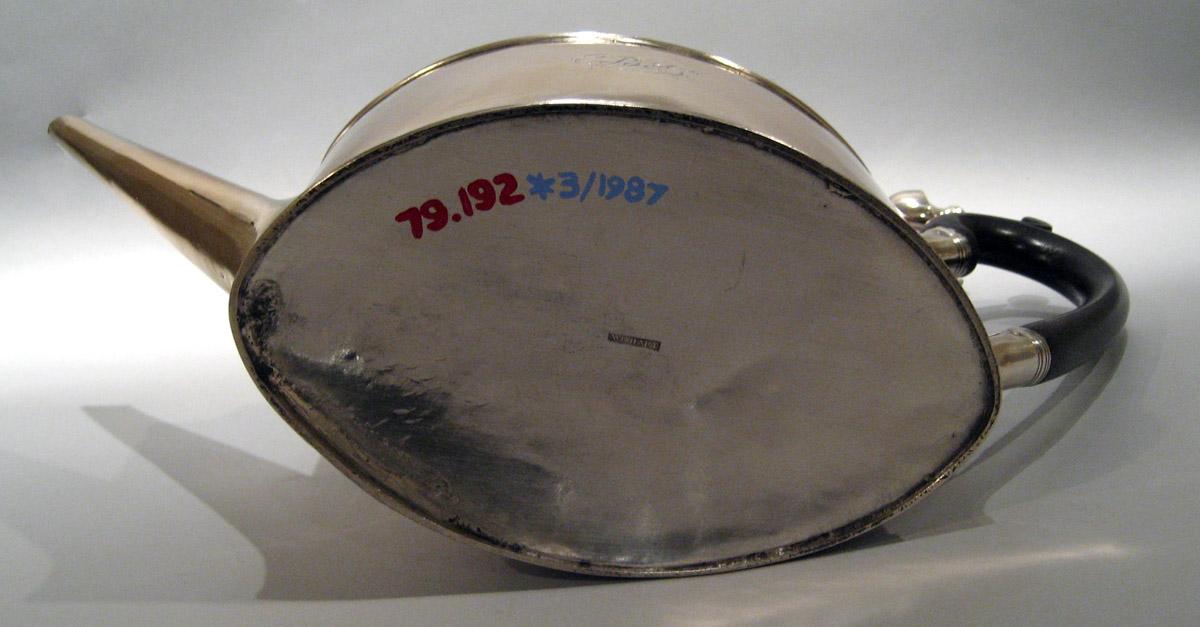 1979.0192 Silver Teapot underside