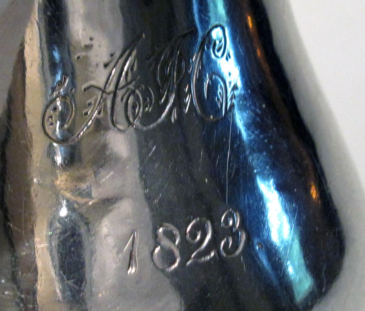 1979.0196 Silver Pitcher or Cream or milk pot engraving 1