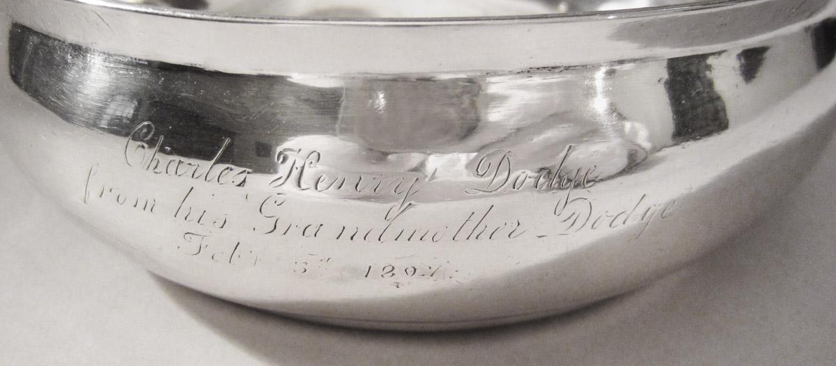 1979.0208 Porringer, engraving