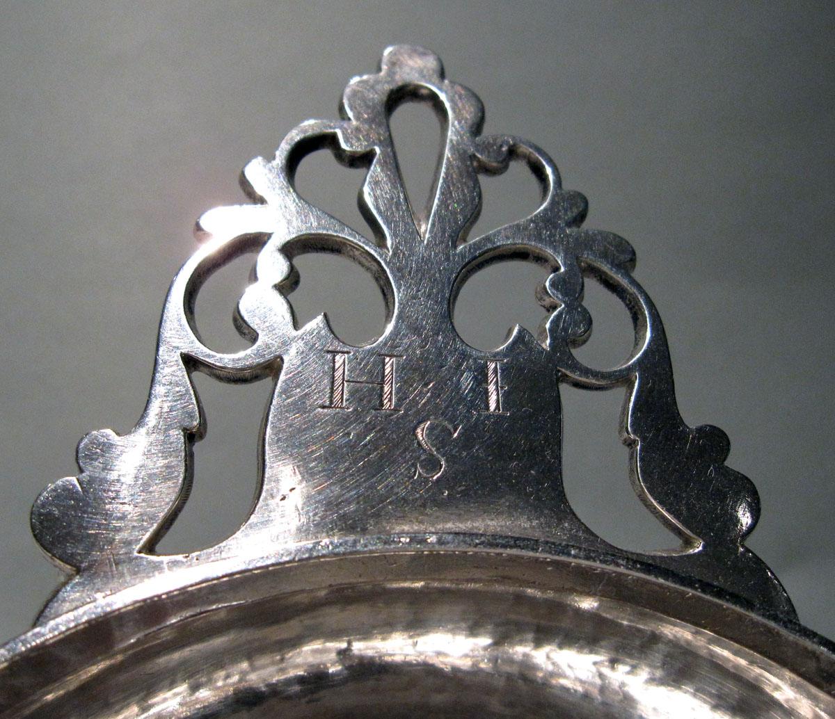 1979.0209 Silver Porringer engraving handle