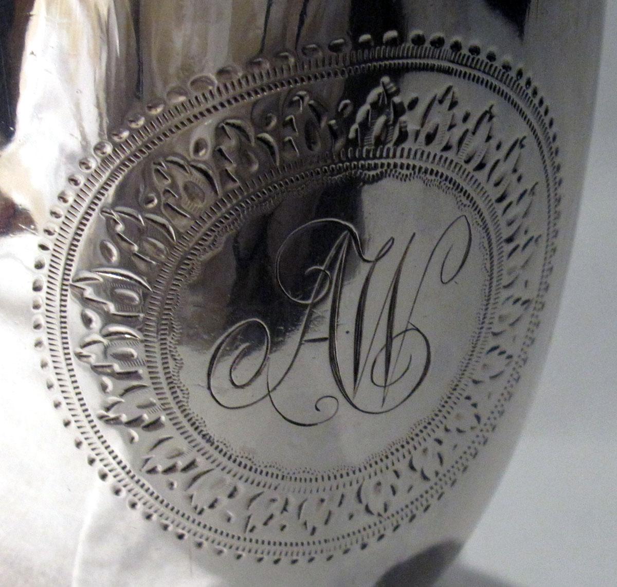 1979.0212 Silver Pitcher or Cream or milk pot engraving