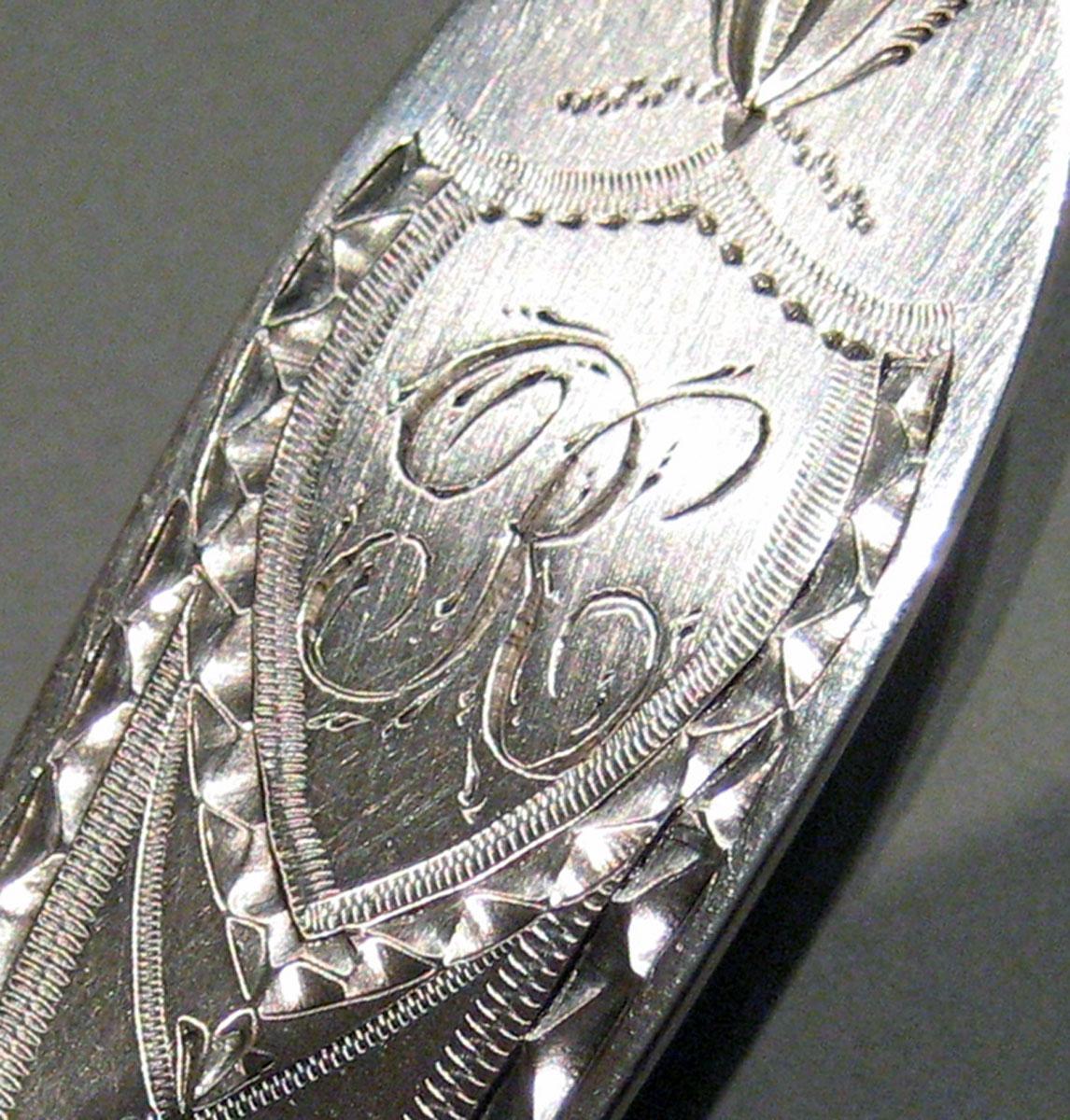1979.0213 Silver Tongs engraving 1