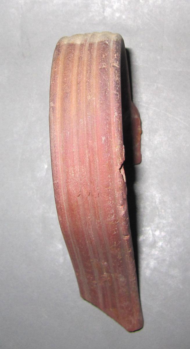 1979.0502.002 Redware teapot handle spine