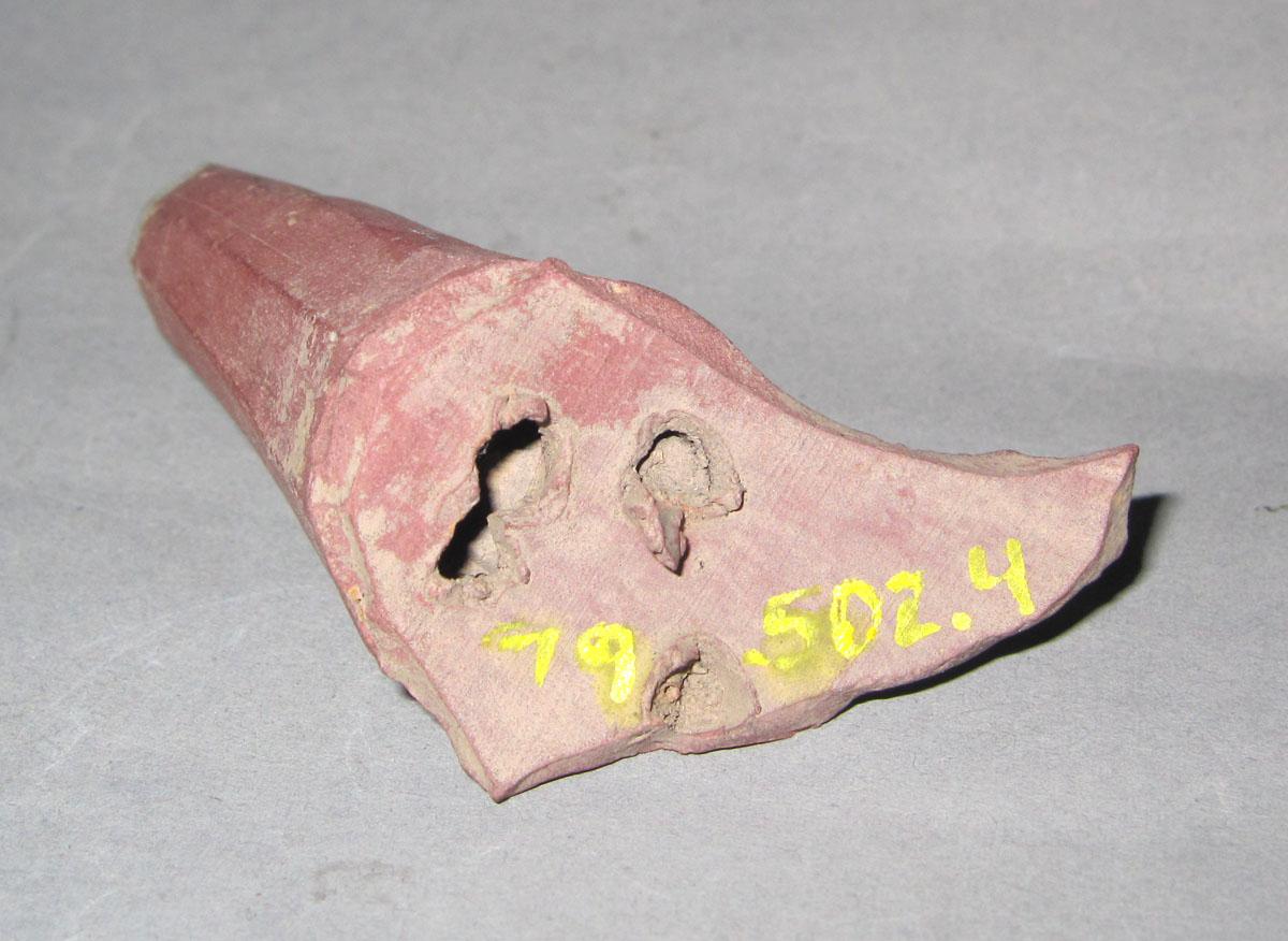 1979.0502.004 Redware teapot spout underside