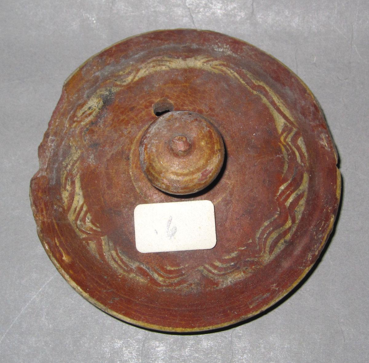 1979.0502.006 Redware teapot cover