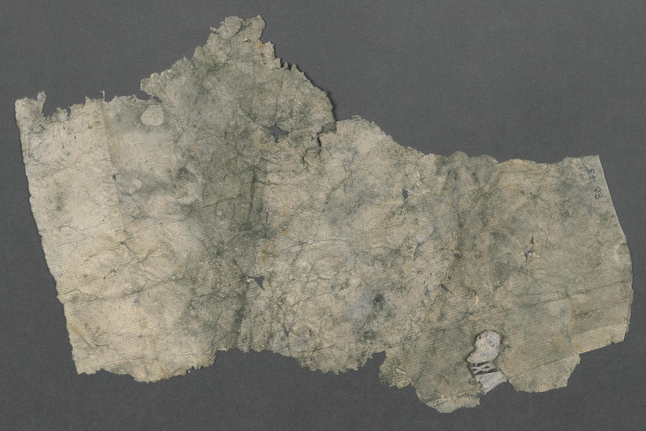 1980.0043 Wall covering, Fragment 1, reverse