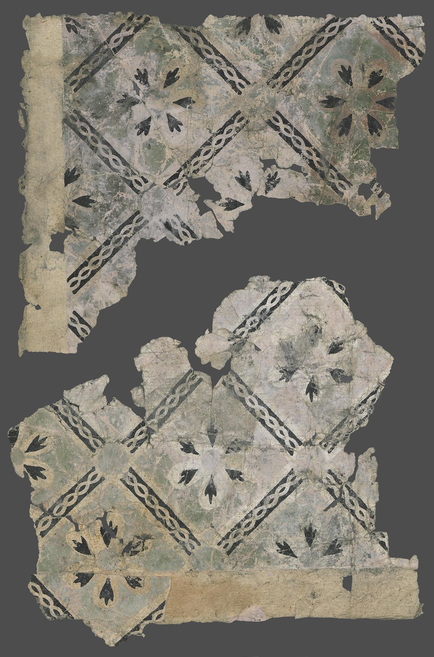 1980.0043 Wall covering, Fragment 5, set of 2 pieces