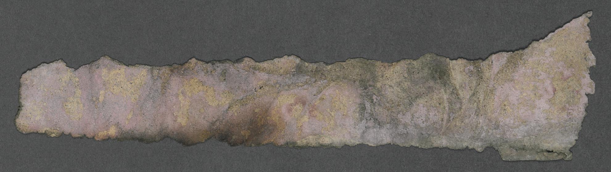 1980.0043 Wall covering, Fragment 2, piece 3, reverse