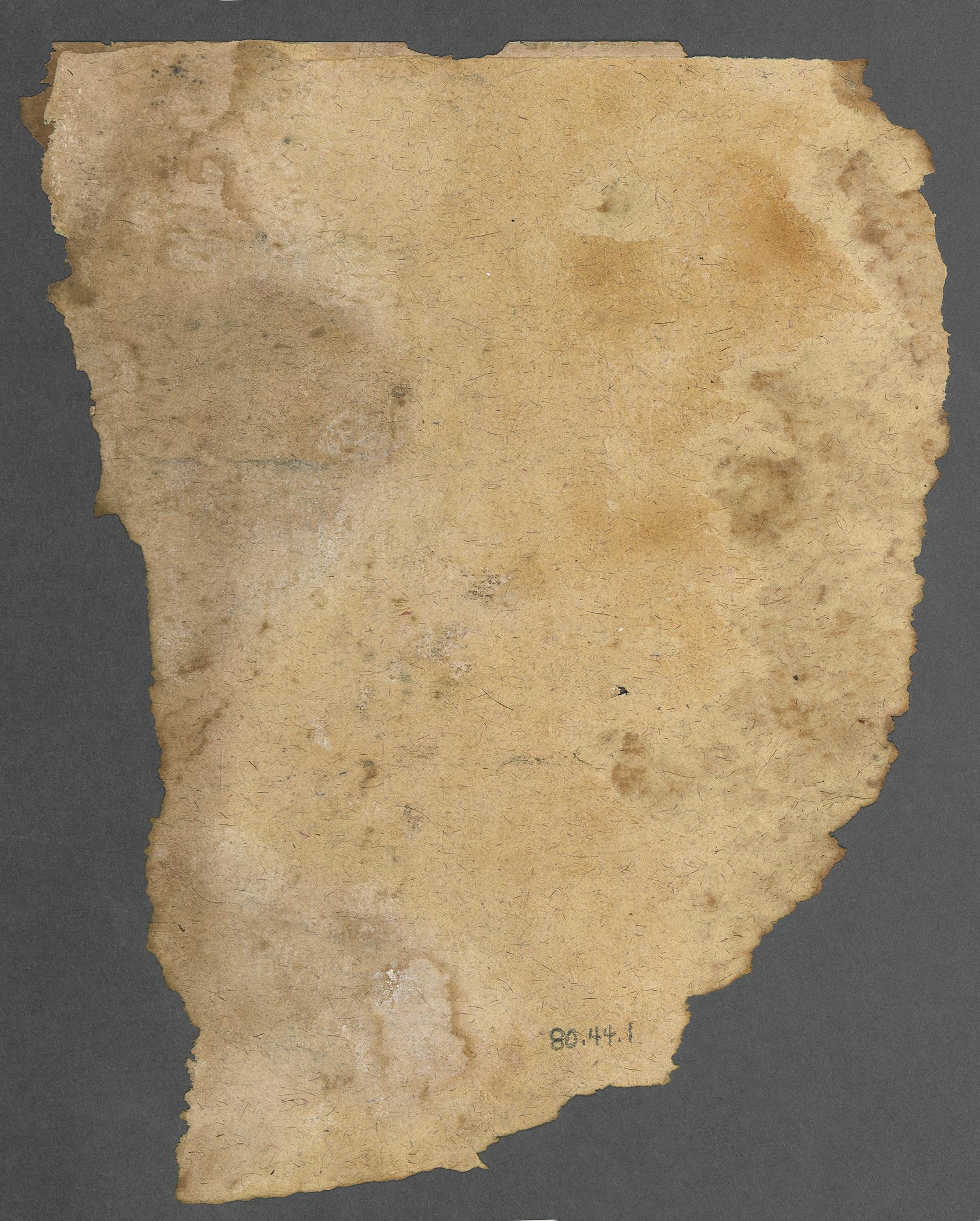 1980.0044.001 Wall covering, Fragment 1, reverse