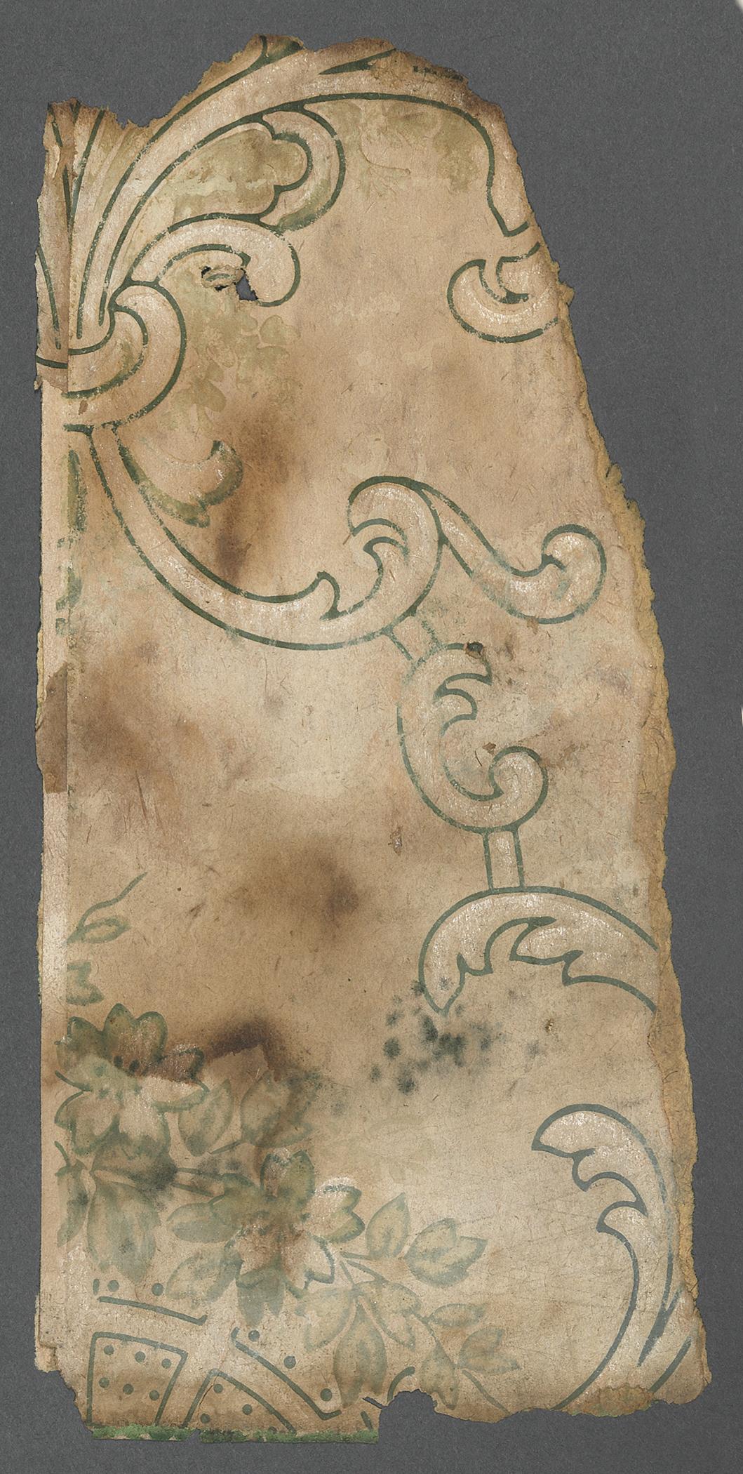 1980.0044.001 Wall covering, Fragment 2