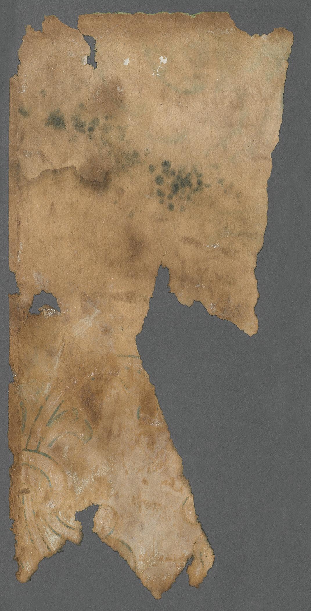 1980.0044.002 Wall covering, Fragment 2, reverse