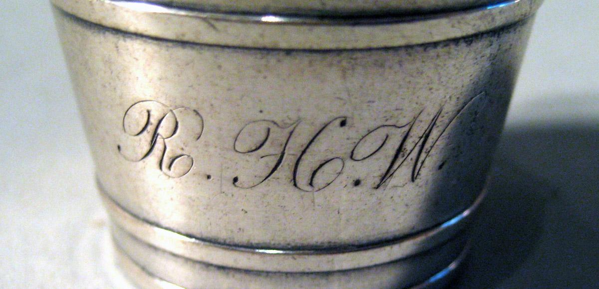 1980.0050 Silver Cream Pail engraving