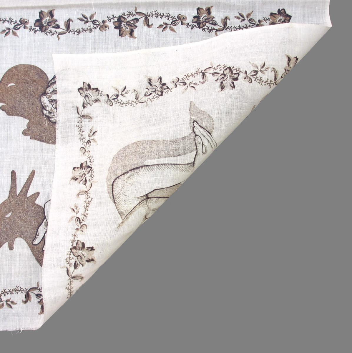 1980.0071 textile, printed folded corner