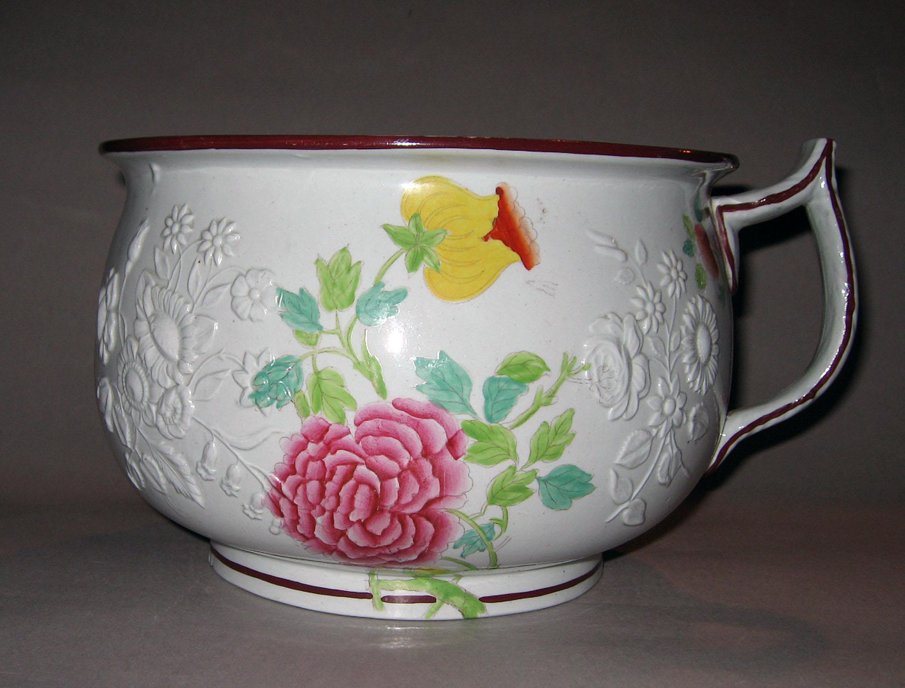 1980.0090 Ironstone chamber pot