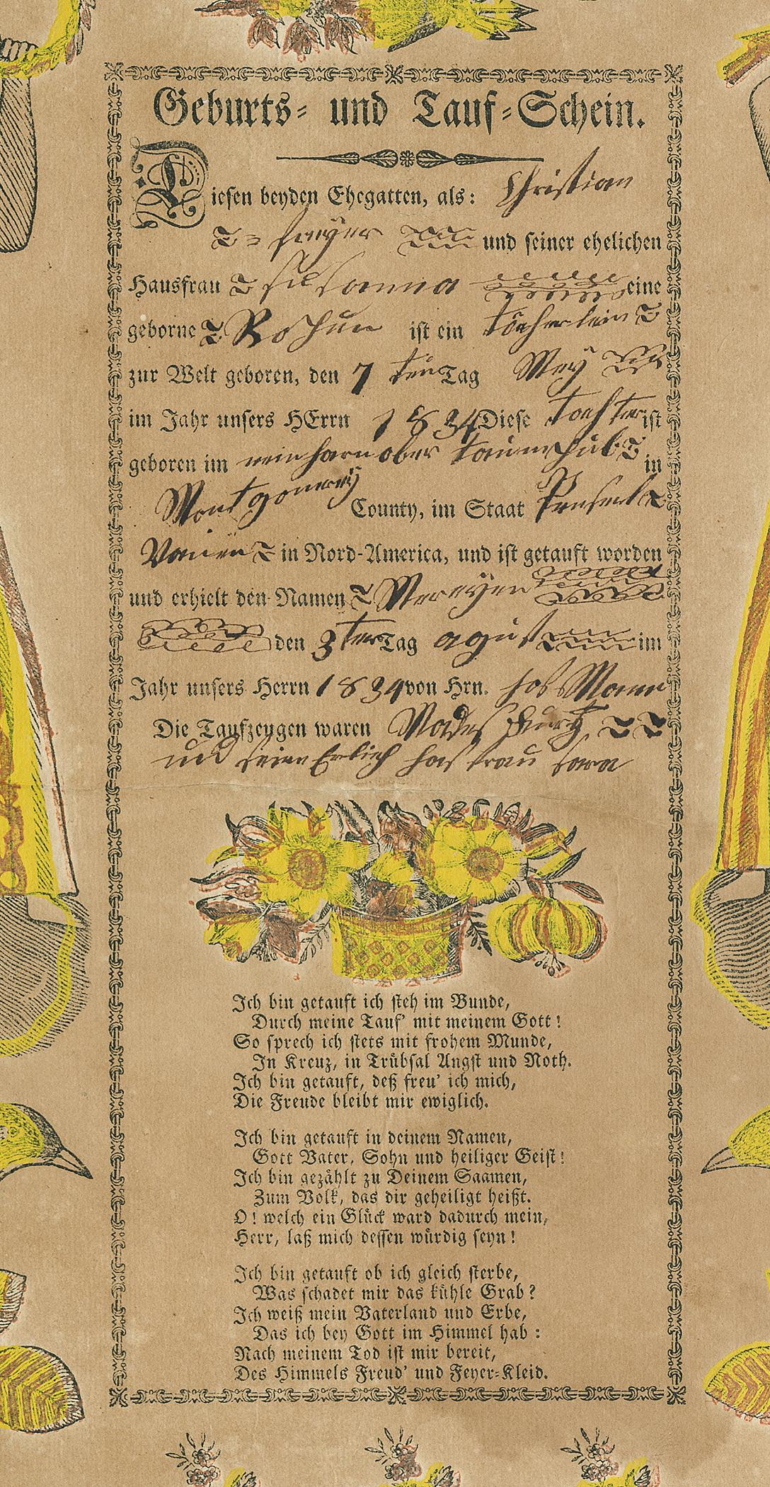 1980.0098 Fraktur, detail 3