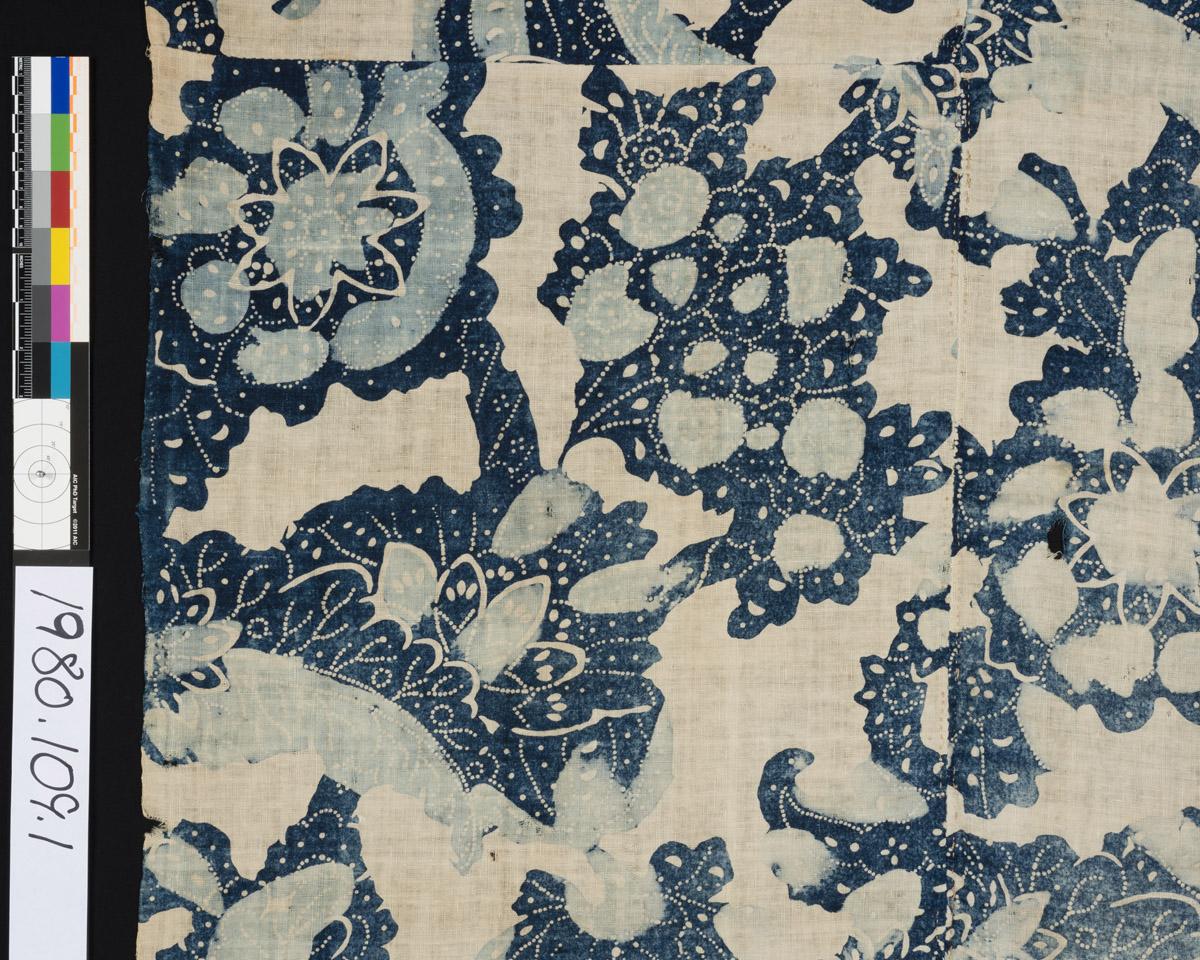 1980.0109.001 Textile, printed, detail 1