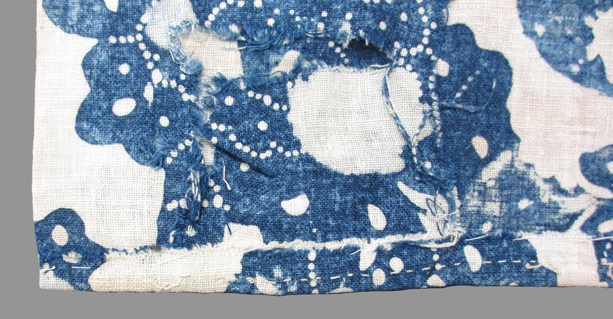 1980.0109.002 textile, printed reverse detail 2