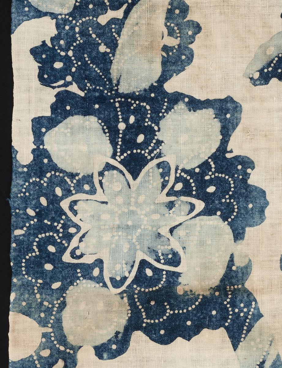 1980.0109.002 Textile, printed, detail 1