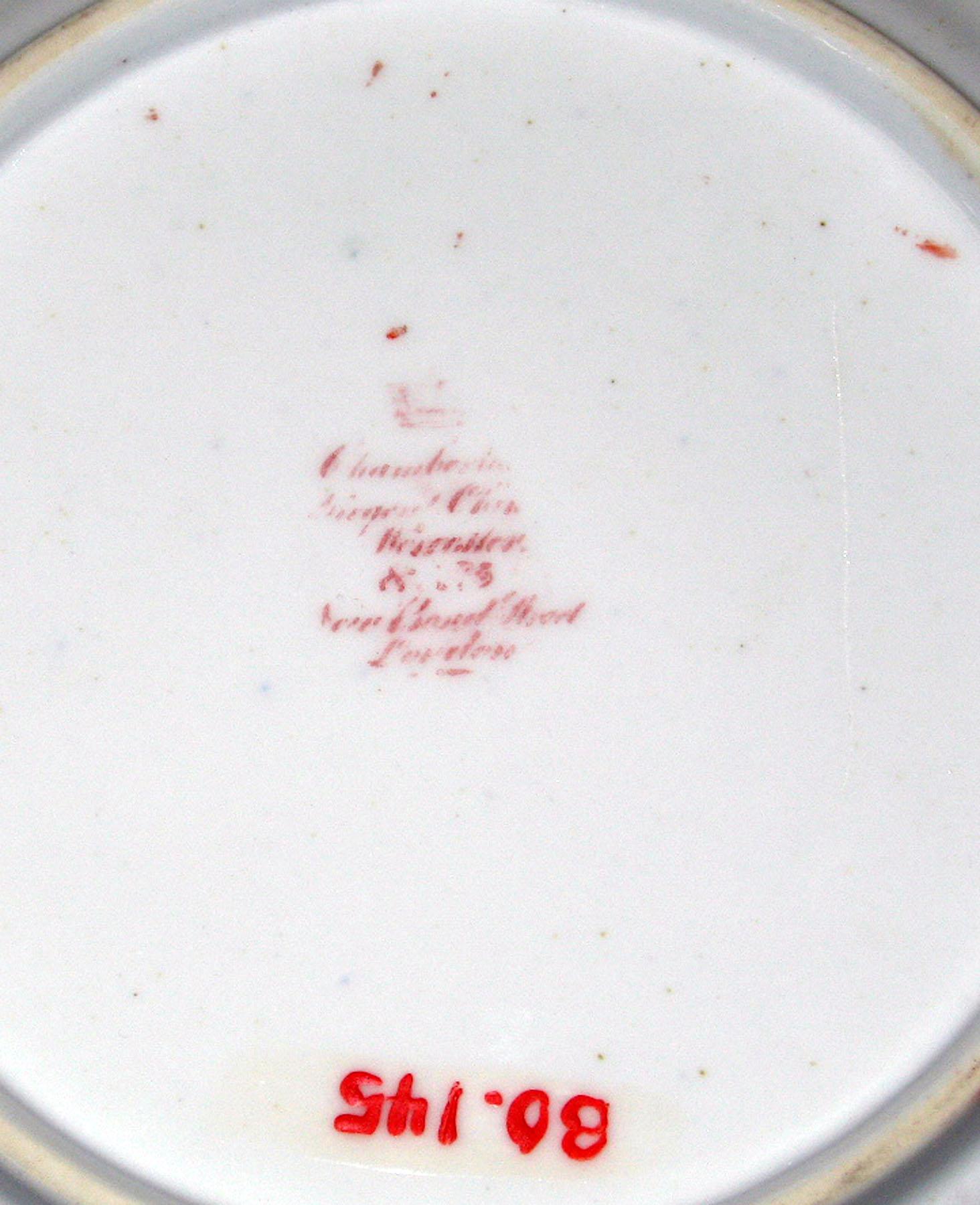 1980.0145 Chamberlain's Worcester plate (mark)