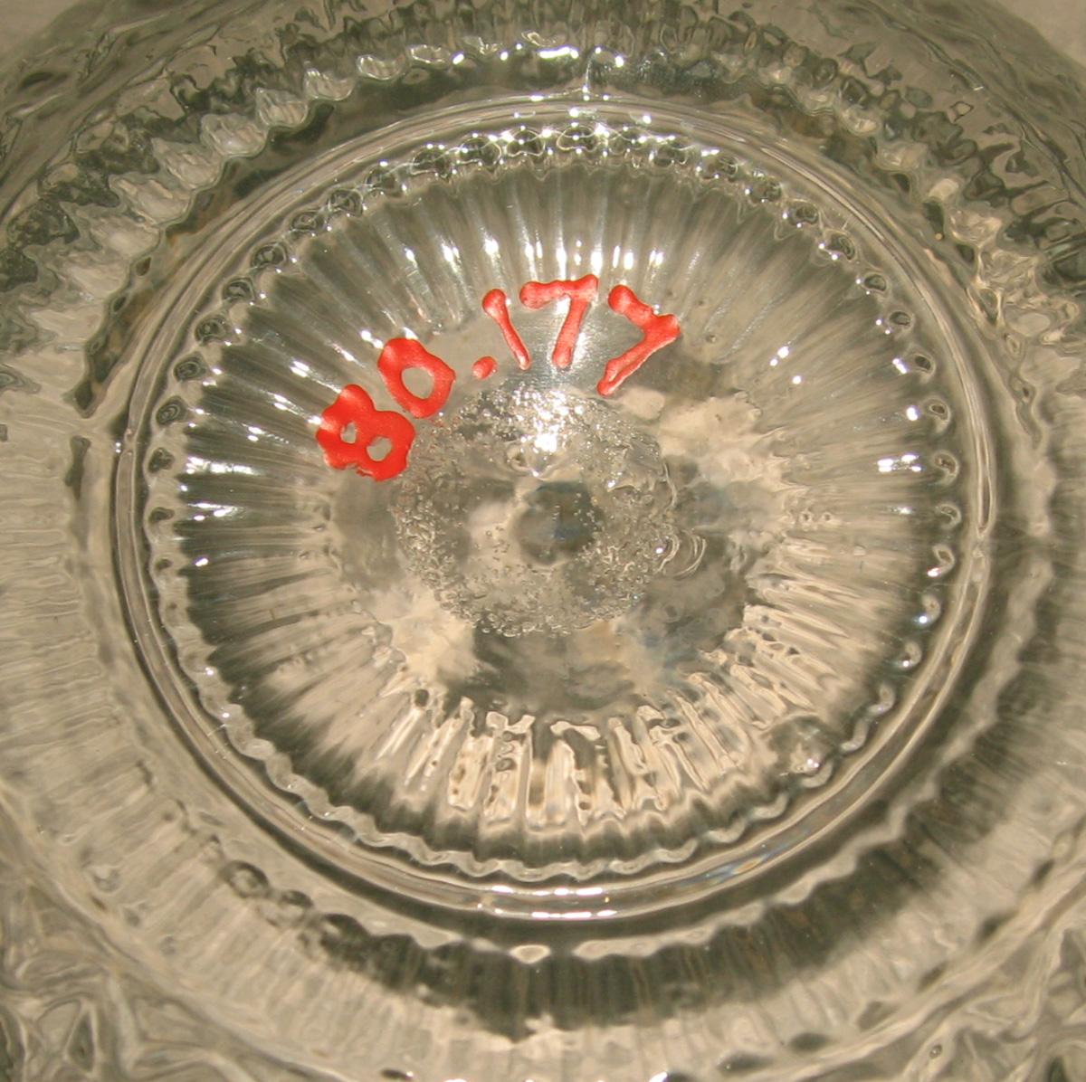 1980.0177 Colorless glass bowl (underside)
