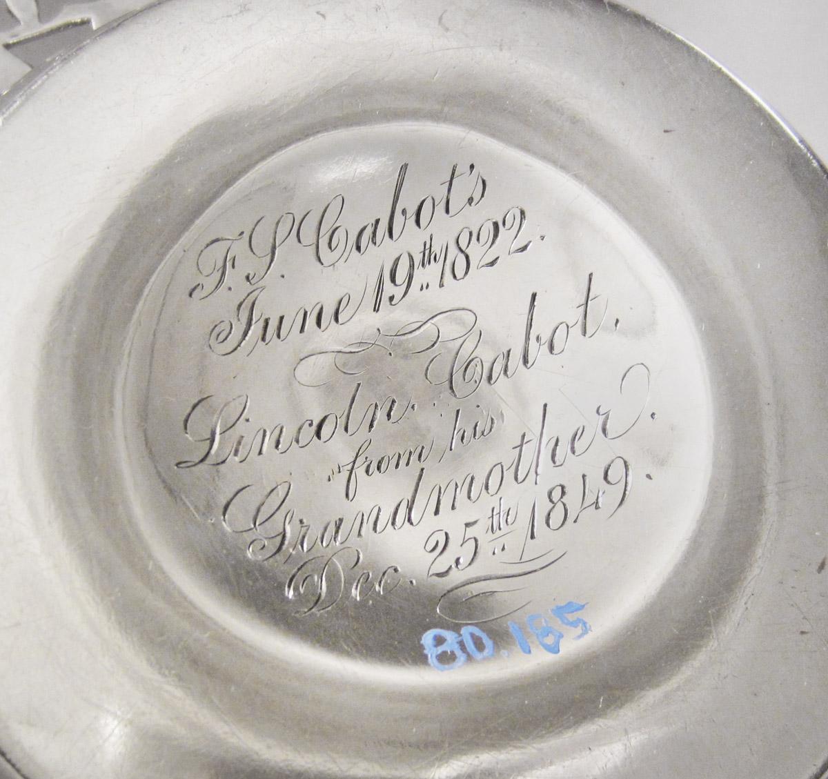 1980.0185 Porringer, engraving 2