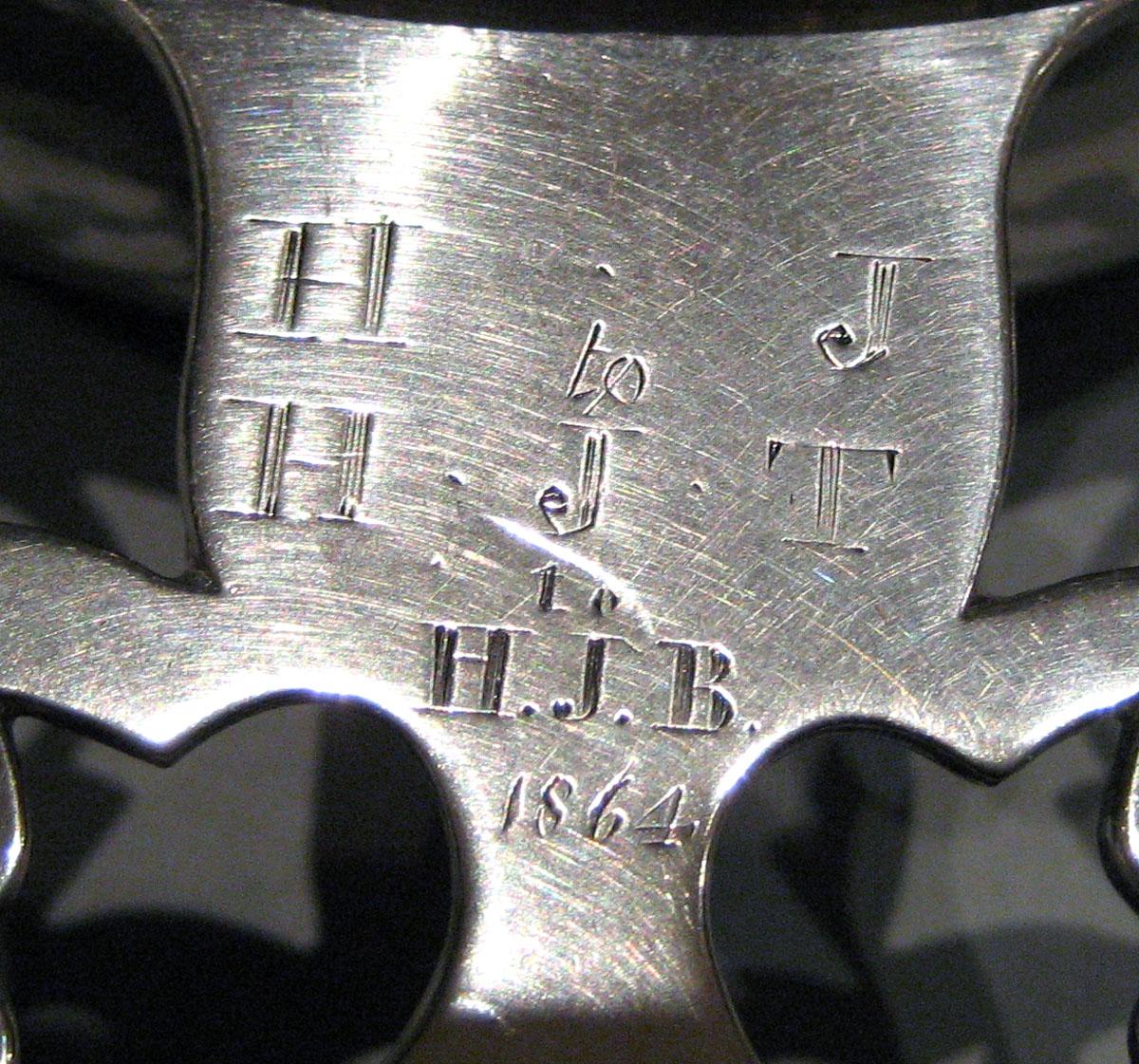 1980.0188 Silver Porringer engraving