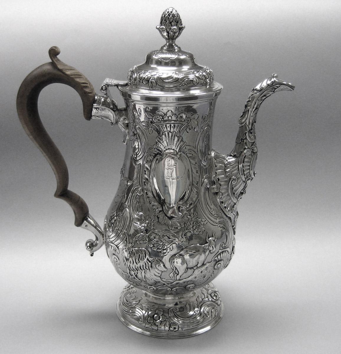 1980.0192 Silver Coffee Pot side 2