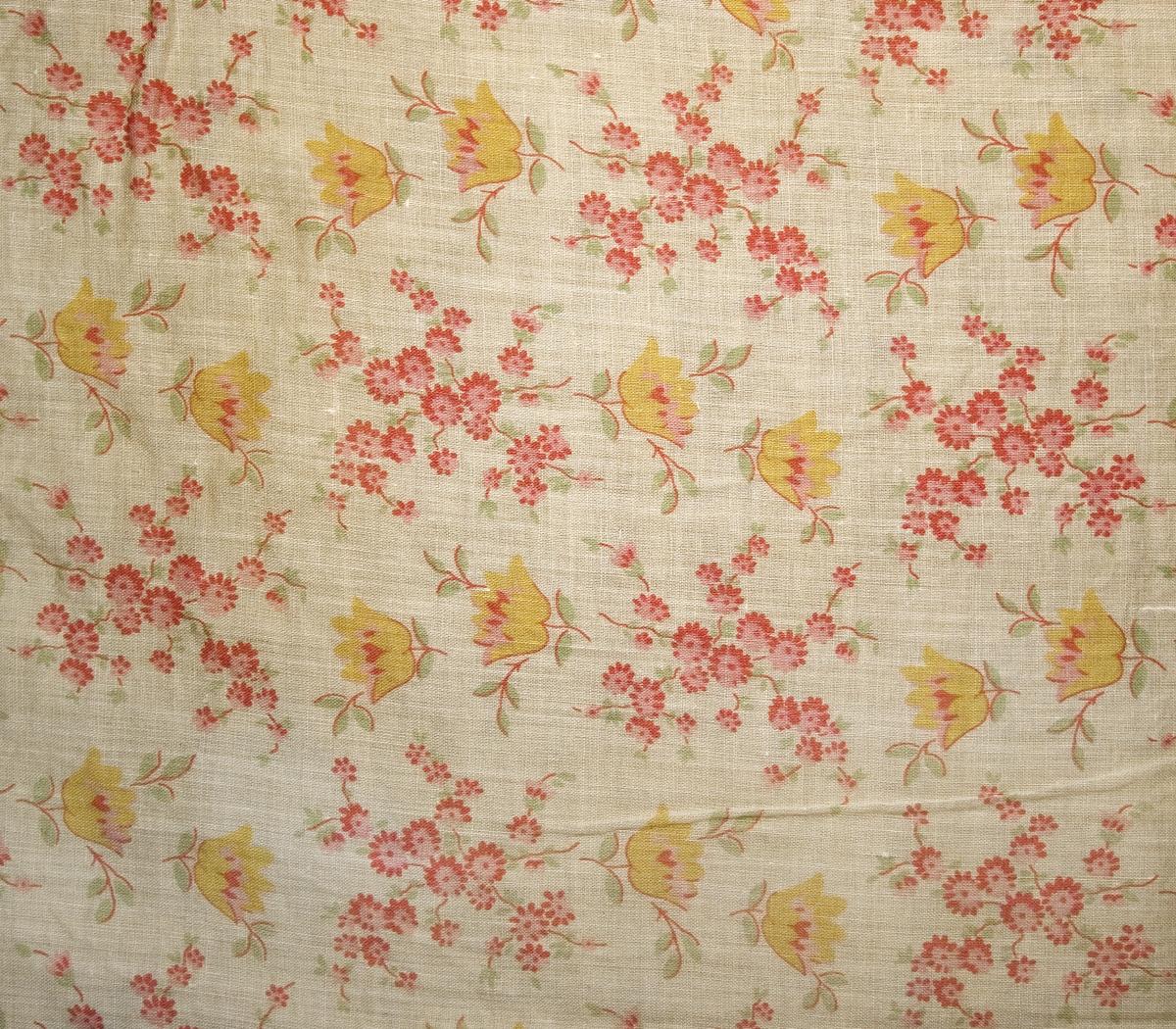 1980.0196 K Bed Hanging, Miniature Tester & Valance, Verso Pattern Repeat